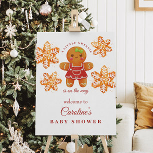 Póster Signo de bienvenida de Baby Shower para los Navida