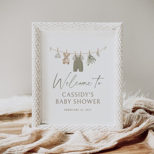 Póster Signo de bienvenida de Baby Shower para niños de B (Subido por el creador)