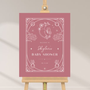 Póster Signo de bienvenida de Baby Shower para Rosa de Ta