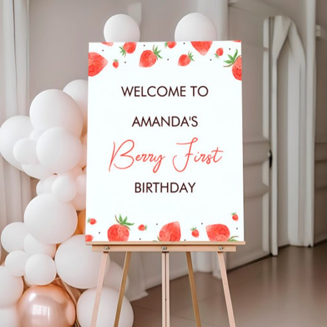 Póster Signo de bienvenida de Berry First Birday (Subido por el creador)