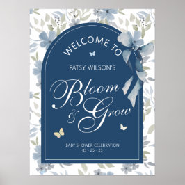 Póster Signo de bienvenida de Bloom y Groing Baby Shower