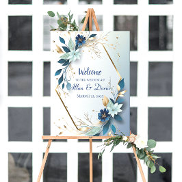 Póster signo de bienvenida de boda