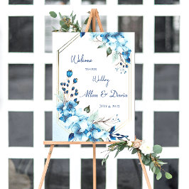 Póster signo de bienvenida de boda
