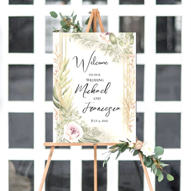 Póster signo de bienvenida de boda (Subido por el creador)