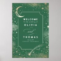 Signo de bienvenida de Boda celeste de Starry Nigh