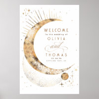 Signo de bienvenida de Boda celeste de Starry Nigh