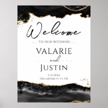 Signo de bienvenida de Boda de Agate Purpurina de
