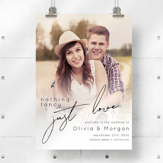 Póster Signo de bienvenida de Boda de fotos con guión mod (Subido por el creador)