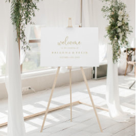 Póster Signo de bienvenida de Boda de guión de afición de