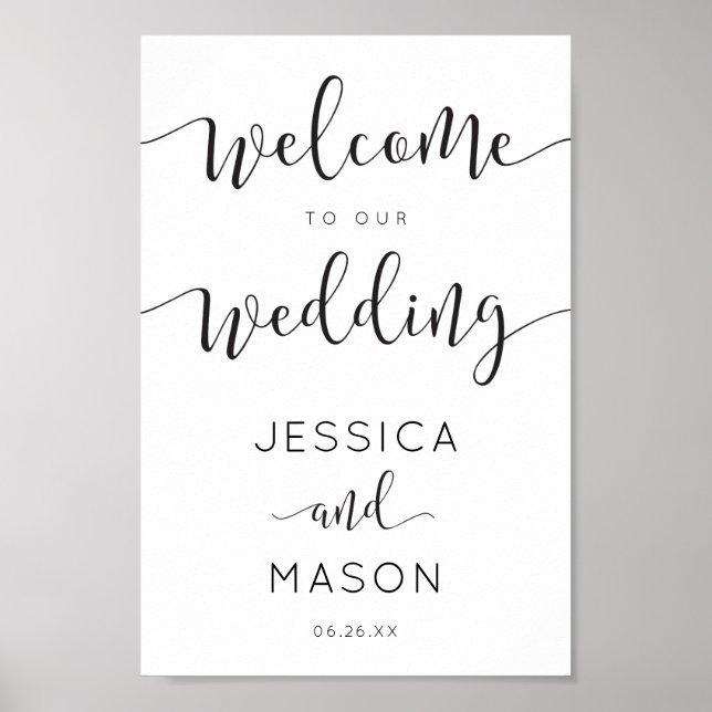 Póster Signo de bienvenida de Boda de guiones rusos (Frente)