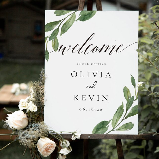 Póster Signo de bienvenida de Boda de verde (Subido por el creador)