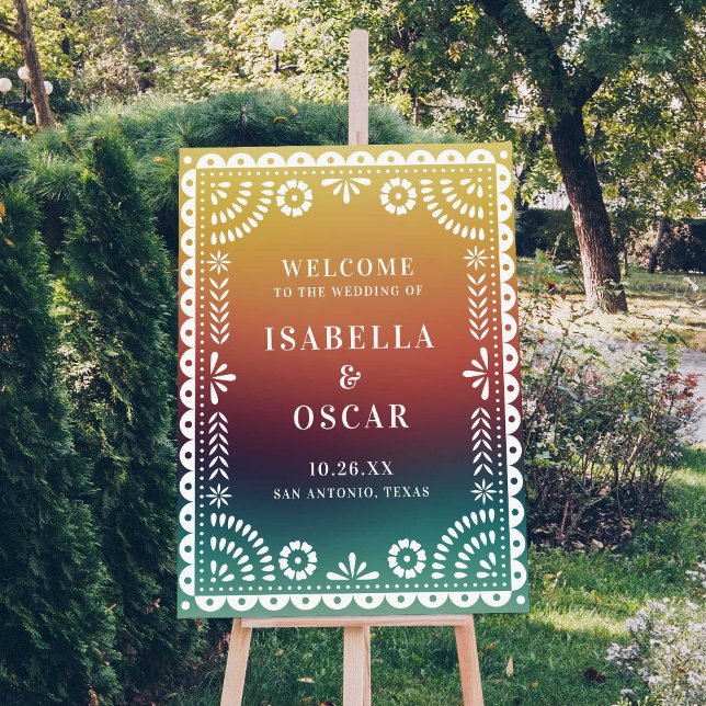 Póster Signo de bienvenida de Boda del Papel del moda del (Subido por el creador)