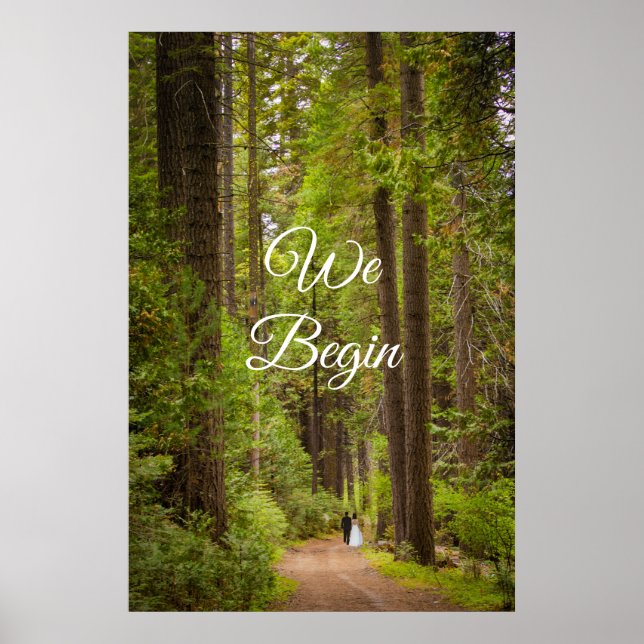 Póster Signo de bienvenida de Boda forestal ruso (Frente)