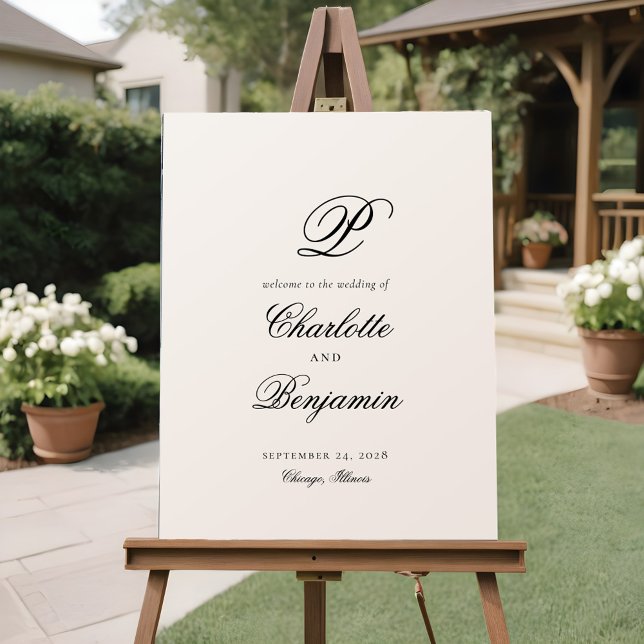 Póster Signo de bienvenida de Boda inicial de apellido el (Subido por el creador)