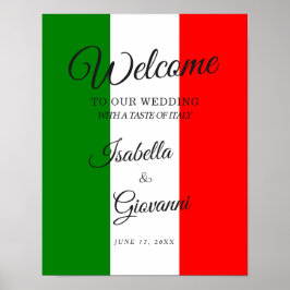Póster Signo de bienvenida de Boda italiano en Italia