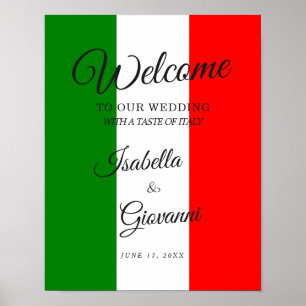 Póster Signo de bienvenida de Boda italiano en Italia