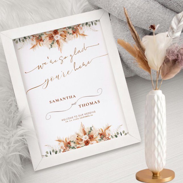 Póster Signo de bienvenida de Boda mínimo marfil-moderno  (Subido por el creador)