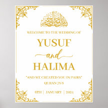 Signo de bienvenida de Boda musulmán