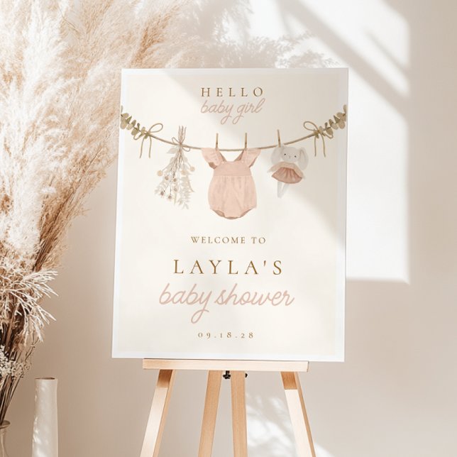 Póster Signo de bienvenida de Boho Chica Clothesline Baby (Subido por el creador)