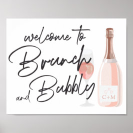 Póster Signo de bienvenida de Boho Fiesta Baby Shower