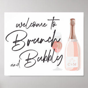 Póster Signo de bienvenida de Boho Fiesta Baby Shower