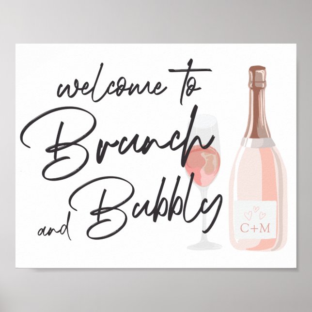 Póster Signo de bienvenida de Boho Fiesta Baby Shower (Frente)