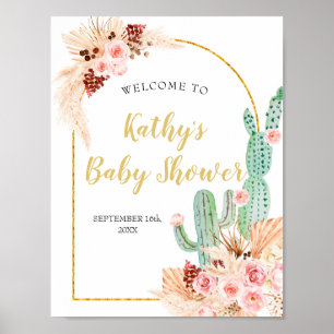Póster Signo de bienvenida de Boho Fiesta Taco