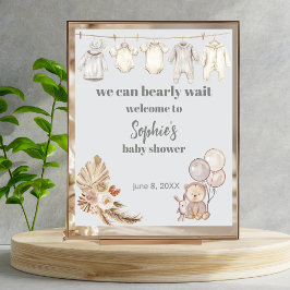 Póster Signo de bienvenida de Boho Pampas rusas que podem