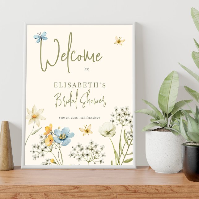 Póster Signo de bienvenida de Boho wildflowers en la duch (Subido por el creador)