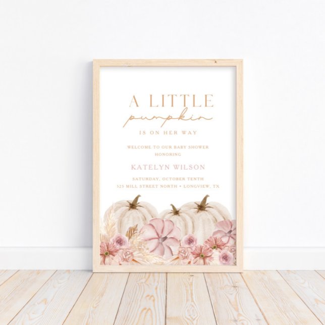 Póster Signo de bienvenida de calabaza de pampas para Chi (Available for print & instant digital download!)