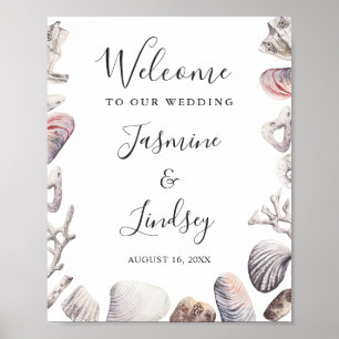 Póster Signo de bienvenida de casamiento de casamiento de