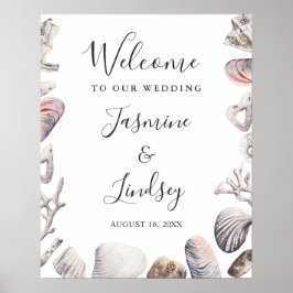 Póster Signo de bienvenida de casamiento de casamiento de