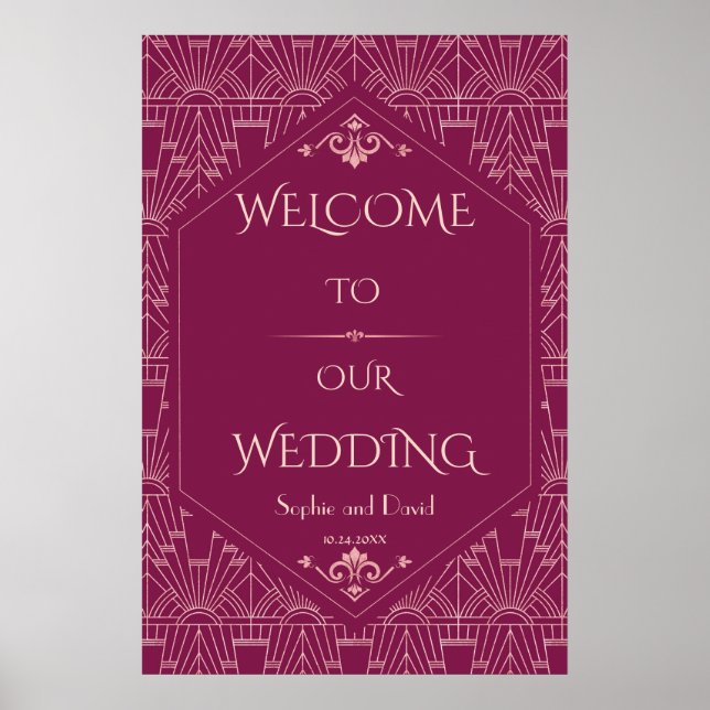 Póster Signo de bienvenida de Charm Cooper Great Gatsby B (Frente)