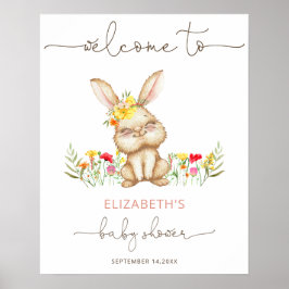 Póster Signo de bienvenida de Chica Bunny