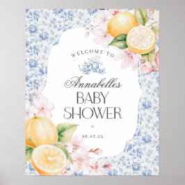 Póster Signo de bienvenida de Chinoiserie Lemon Tea Baby