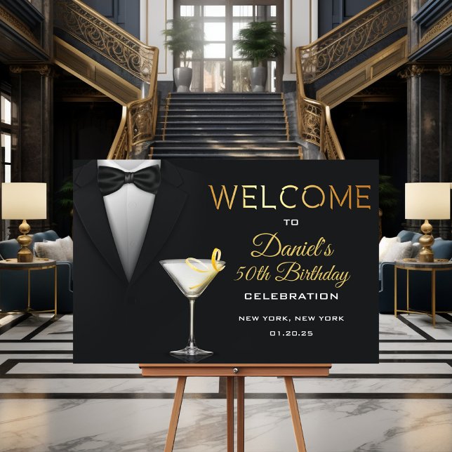 Póster Signo de bienvenida de cóctel de Tuxedo (Subido por el creador)