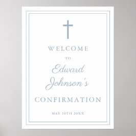 Póster Signo de bienvenida de confirmación de frontera az