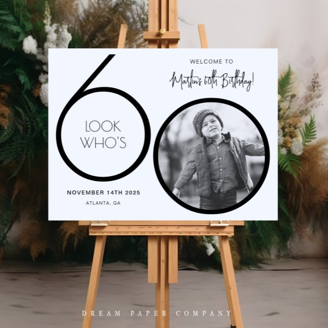 Póster Signo de bienvenida de cumpleaños 60 de foto moder (Subido por el creador)