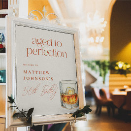 Póster Signo de bienvenida de cumpleaños clave de Perfect