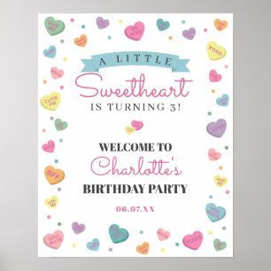 Póster Signo de bienvenida de cumpleaños de Candy