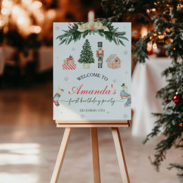 Póster Signo de bienvenida de cumpleaños de Gingerbread H