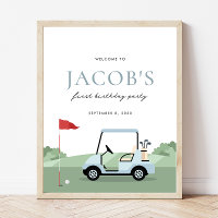 Signo de bienvenida de cumpleaños de golf Par-tee