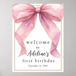 Póster Signo de bienvenida de cumpleaños de la Coqueta Ro