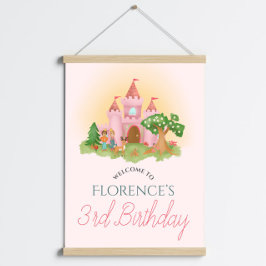 Póster Signo de bienvenida de cumpleaños de la princesa r