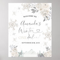 Signo de bienvenida de cumpleaños de los copos de 