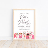 Signo de bienvenida de cumpleaños de pájaros Chica