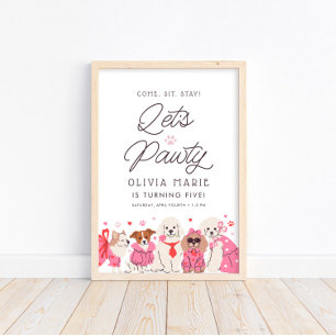 Póster Signo de bienvenida de cumpleaños de pájaros Chica