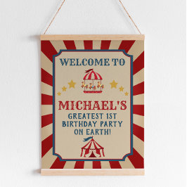 Póster Signo de bienvenida de cumpleaños del carnaval de