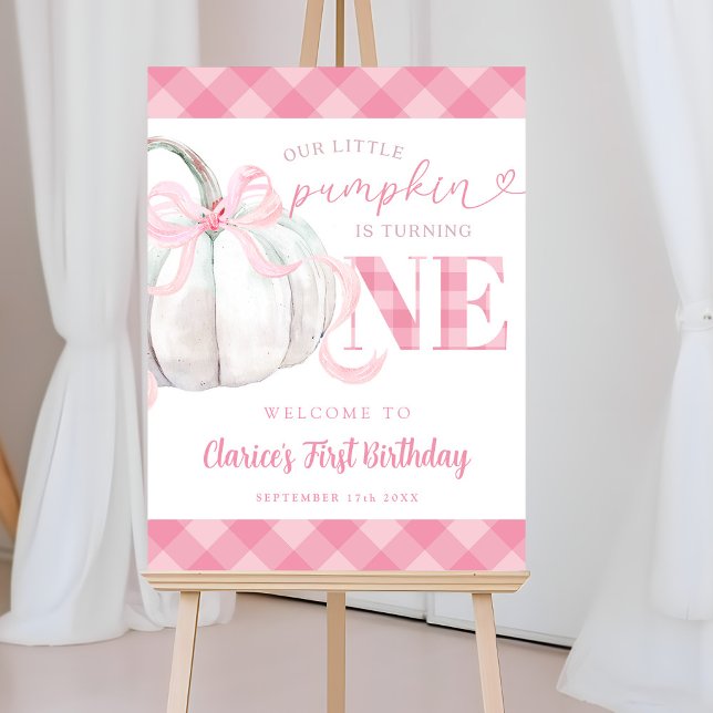 Póster Signo de bienvenida de cumpleaños del Chica Pink P (Subido por el creador)