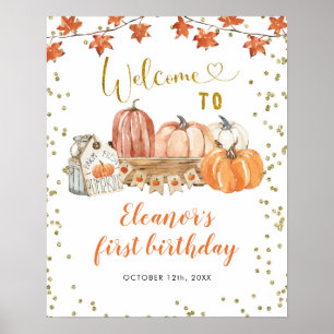 Póster Signo de bienvenida de cumpleaños del parche de ca